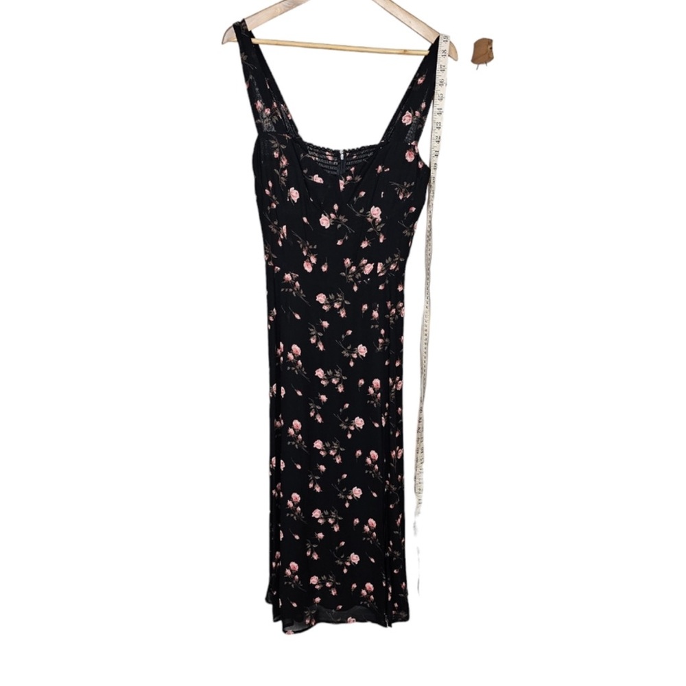 Reformation Fulton Dress Romy Floral Black Pink Midi Size 10 - Picture 7 of 14